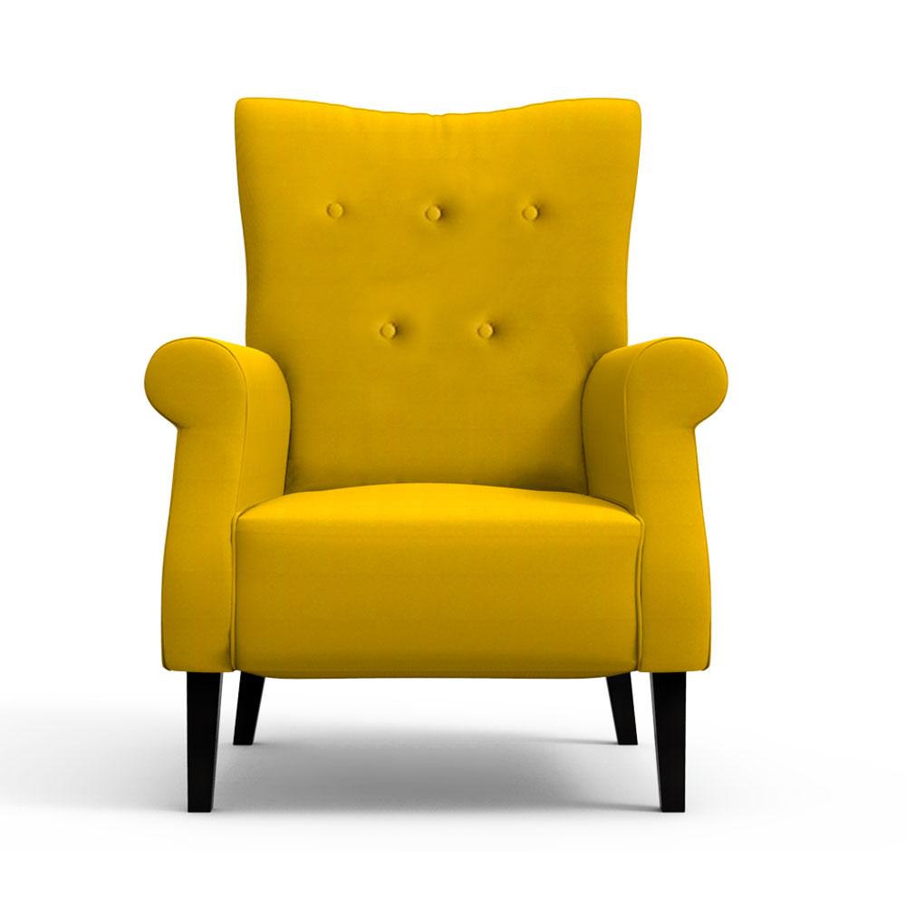 canary yellow accent chair