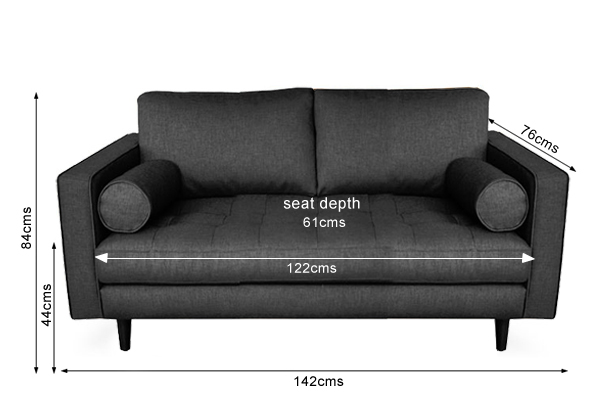 Buy Seven Square Sofa Graphite Grey Online | Best Wooden Sofa Set ...