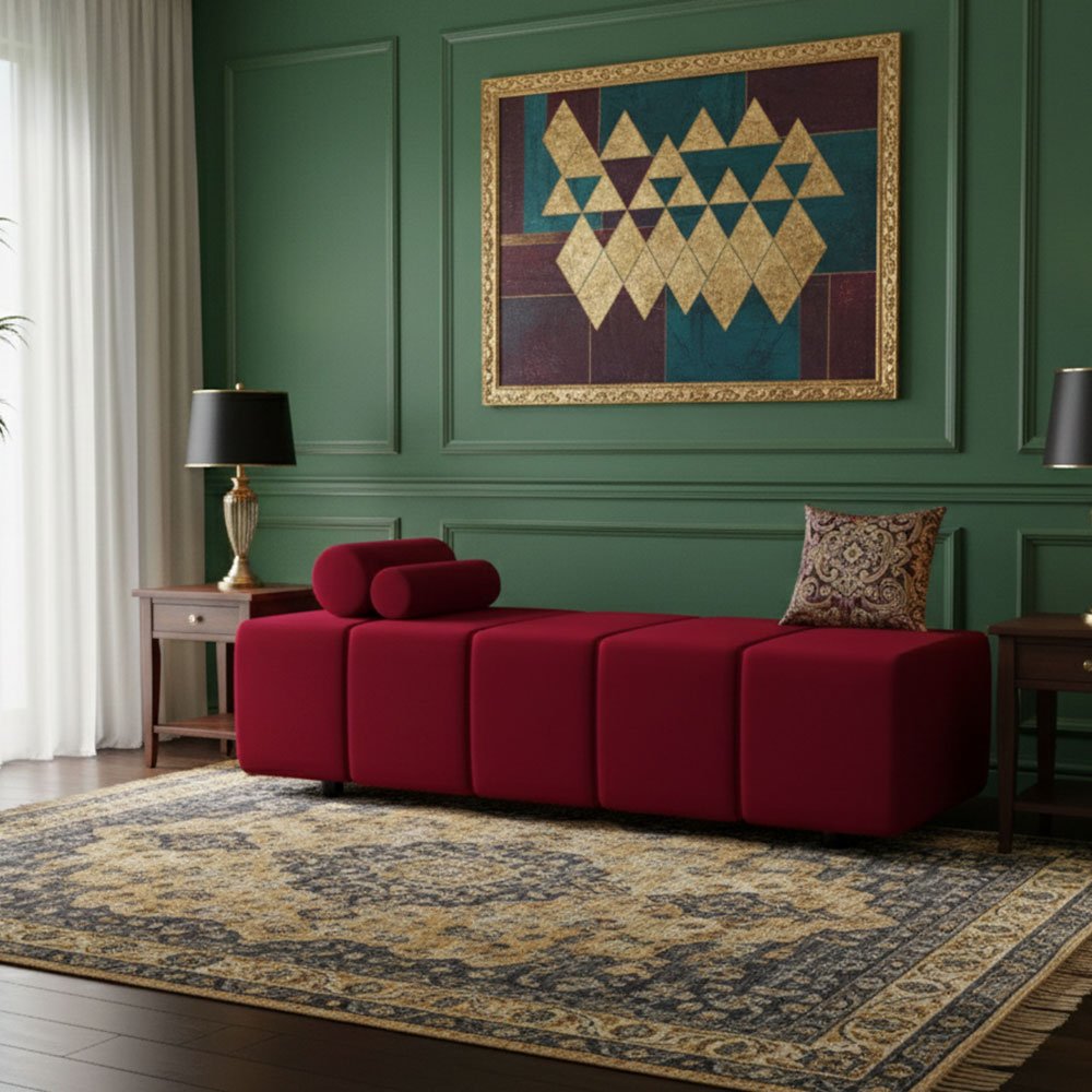 Catterpillar Settee - Scarlet Red