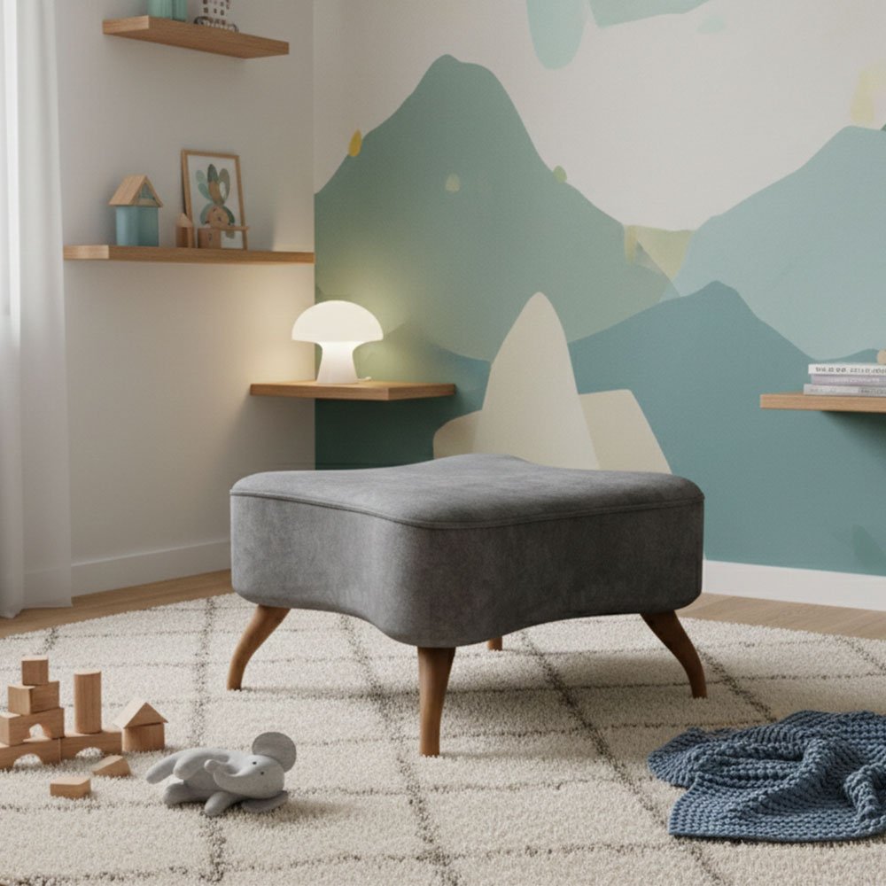 Star Grey Ottoman